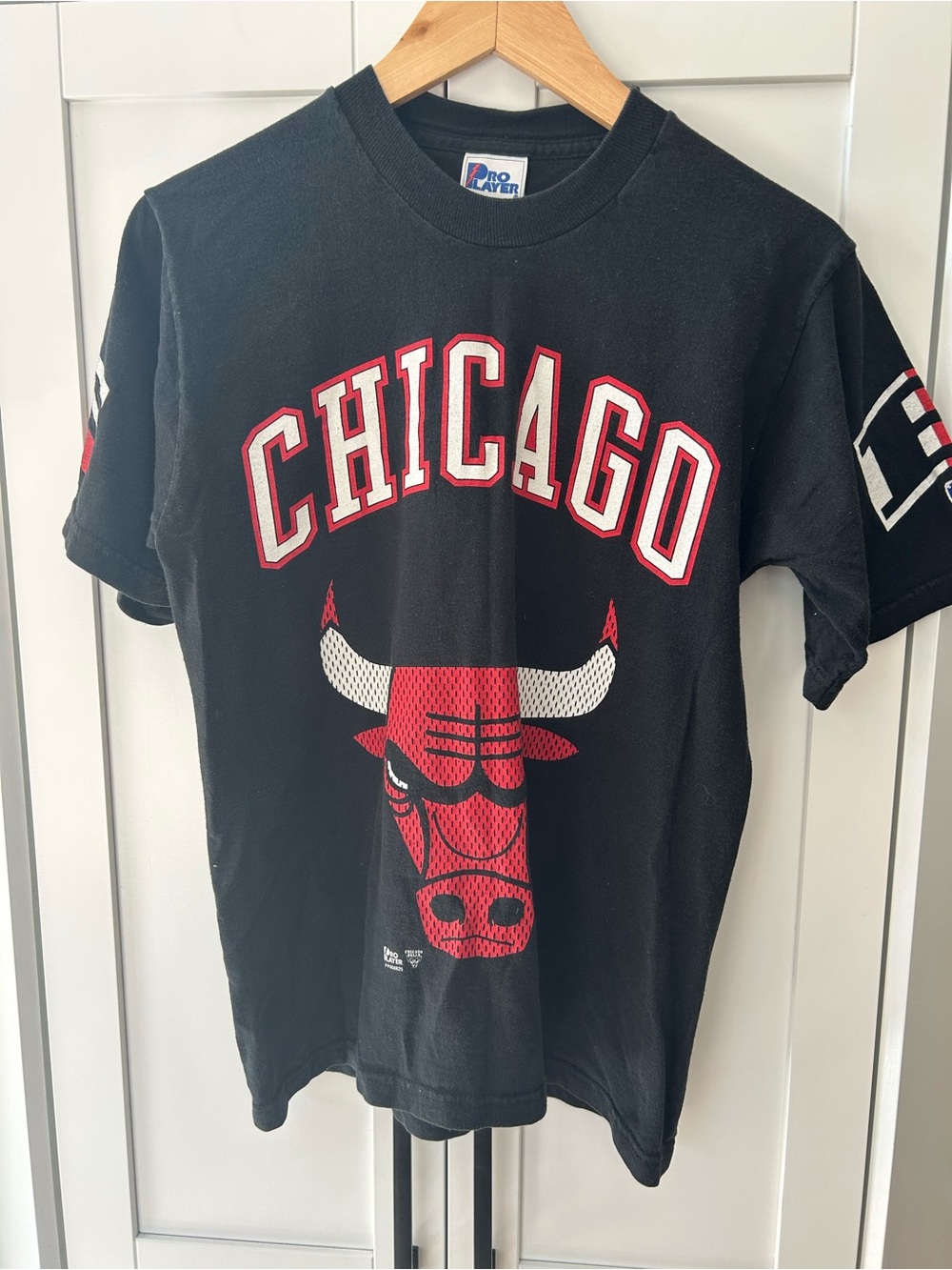 Vintage Chicago Bulls Pro Player Basketball TShirt, Youth 14/16 (mens XS)